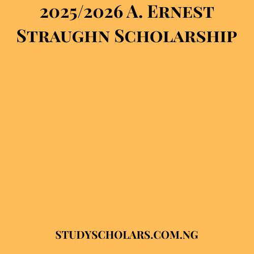 2025 2026 A Ernest Straughn Scholarship Study Scholars 20252026 A. Ernest Straughn Scholarship